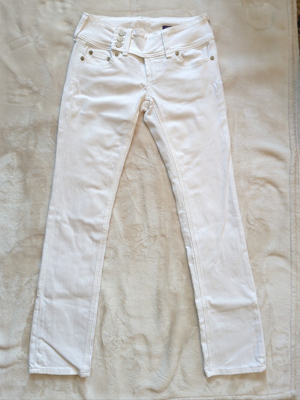 Vigoss White Straight Leg Jeans Size 1/2 W26 L30